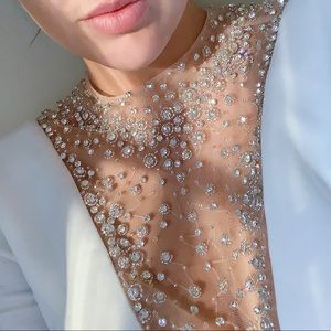 White long sleeve gown